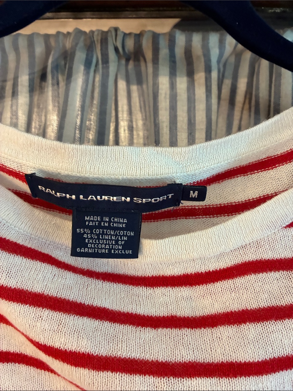 Polo by Ralph Lauren White Sweater with Red Stripes - Picture 2 of 7